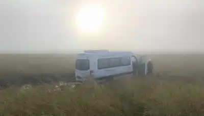 La combi transportaba un total de 16 ocupantes. Gentileza: La Nueva Verdad de Rauch.