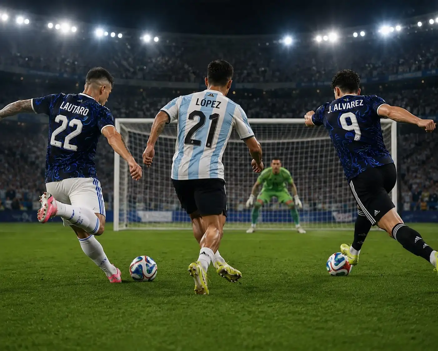 Martínez, López y Alvarez, los responsables de anotar goles en la Selección.