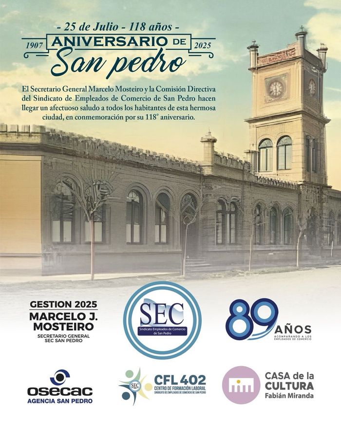 Saludos San Pedro Ciudad - 118° Aniversario - 16