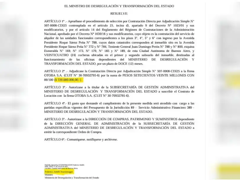 Otro escándalo salpica a Sturtzenegger