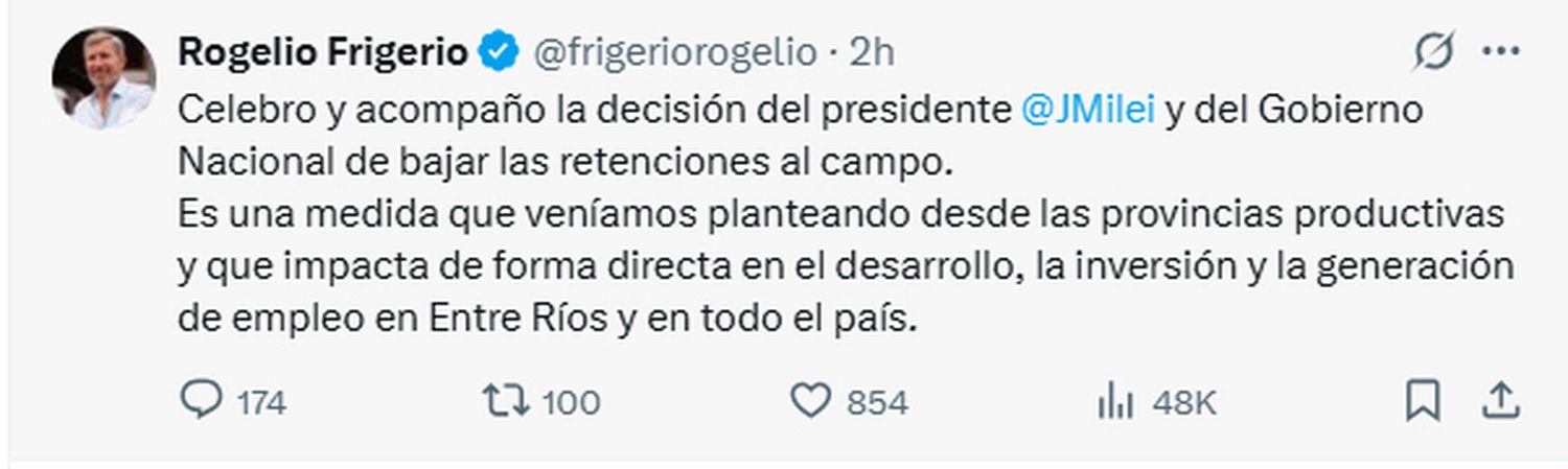 Frigerio tuit