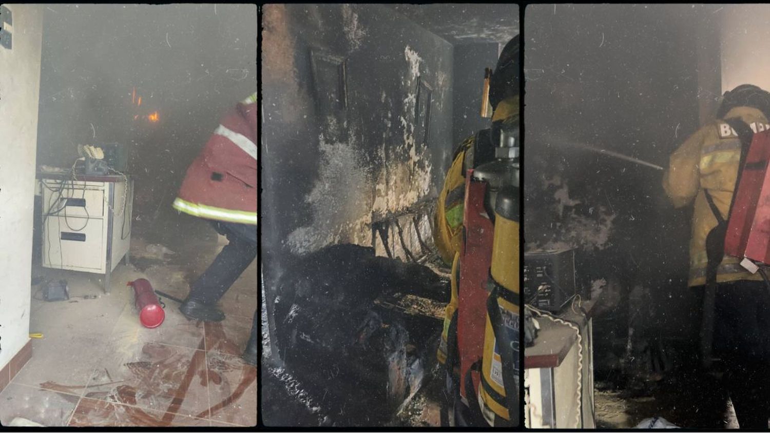 ¡SE SALVARON DE MILAGRO! Logran rescatar con vida a 4 personas de un incendio en San Cristóbal (Fotos)