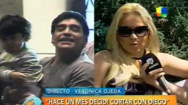 Llegó Maradona y se fue derecho a lo de Verónica Ojeda
