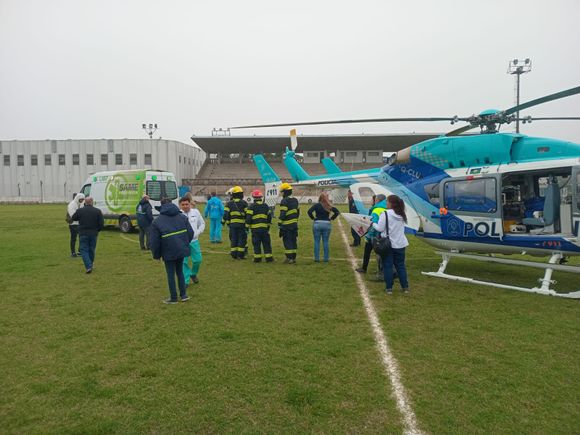 Falleció la paciente trasladada en helicóptero sanitario