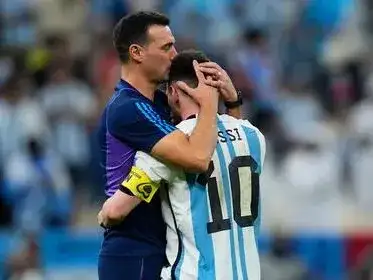 Lionel Scaloni y Lionel Messi