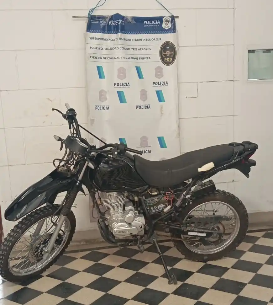 Recuperan una moto robada a pocas cuadras del lugar del hecho