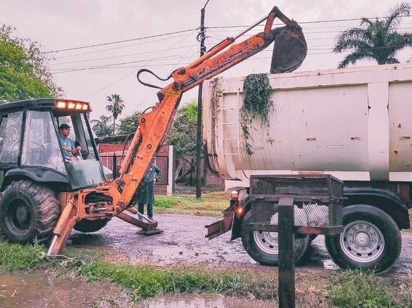 Intenso accionar de la comuna desde horas
tempranas para paliar efectos de la tormenta