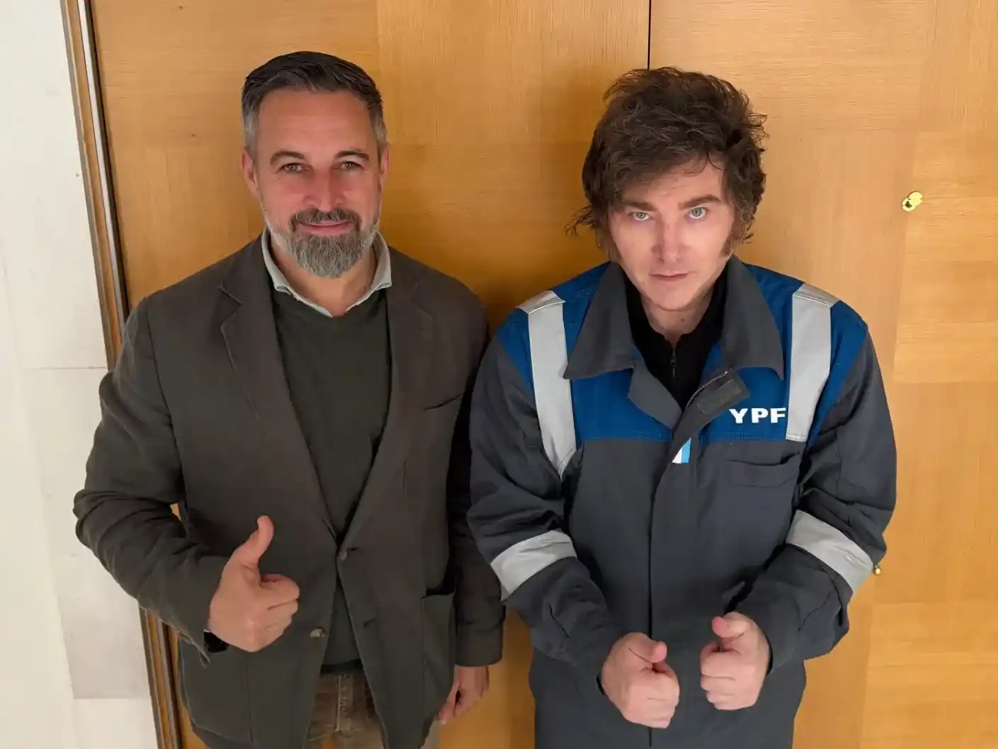 Abascal posteó en X la fotografía de los mandatarios juntos y escribió: "Siempre es un placer reunirme con mi buen amigo y aliado @JMilei".