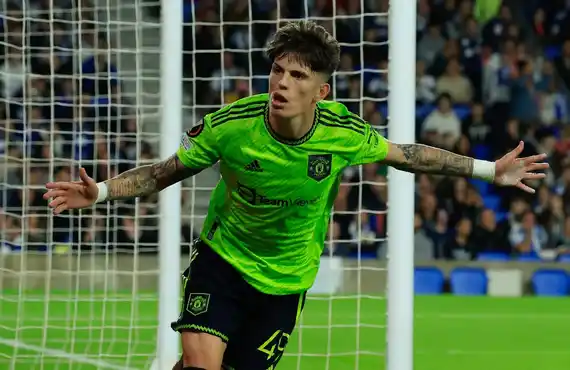 Garnacho le dio la victoria a Manchester United