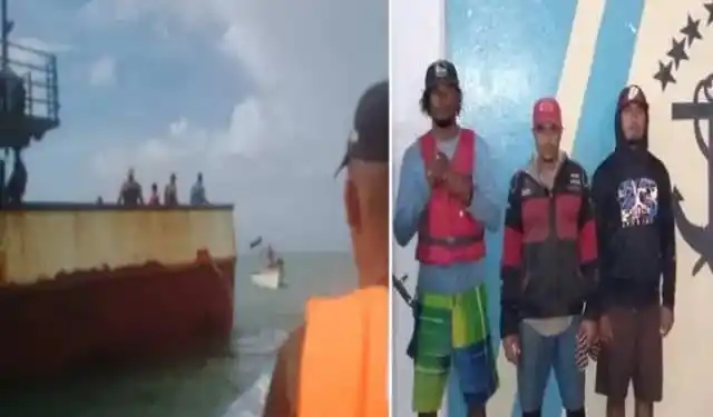 ¡TRES DÍAS A LA DERIVA! Rescatan a tres pescadores en Falcón