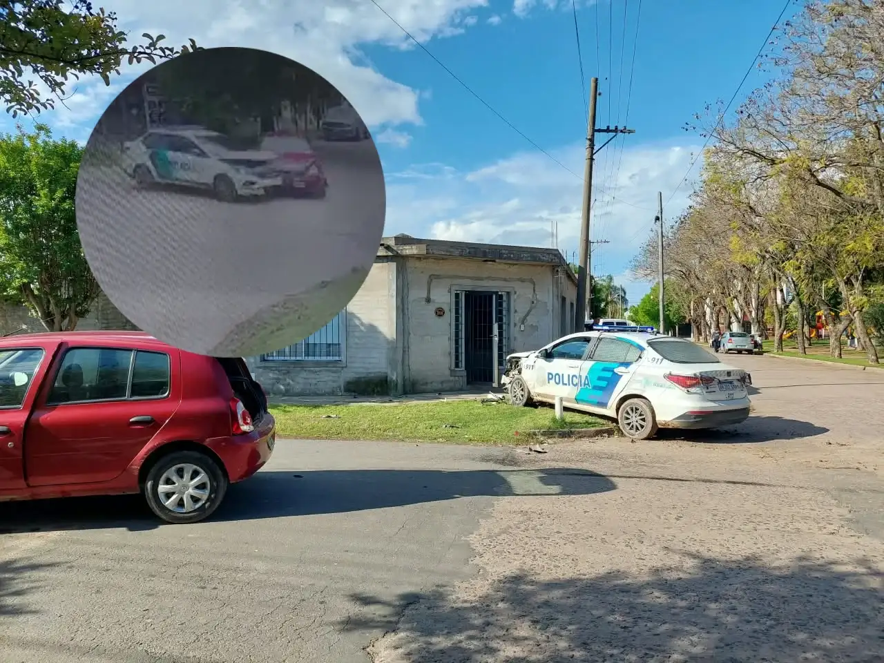 [VIDEO] Así fue el accidente entre un patrullero y un Clío en Belgrano y Simonino