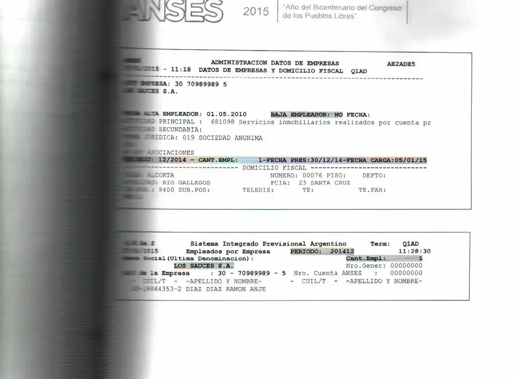 Los Sauces reportó ganancias millonarias y tiene un empleado