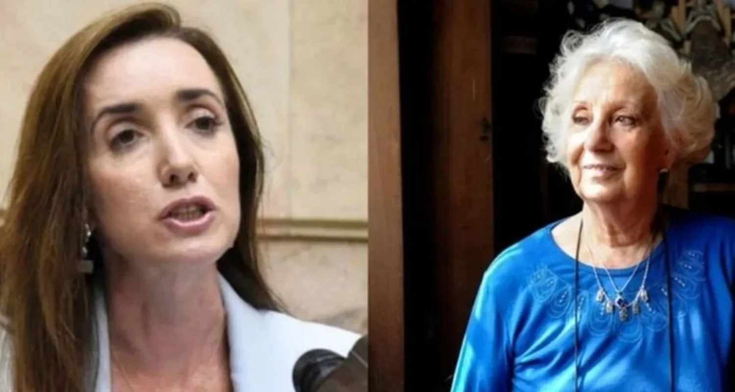 Victoria Villarruel, diputada nacional, integra la fórmula presidencial de La Libertad Avanza con Javier Milei. Estela de Carlotto, activista por los derechos humanos, preside la Asociación Civil Abuelas de Plaza de Mayo.