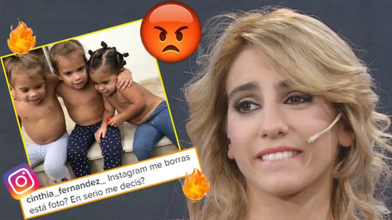 Increíble: Instagram censuró una foto de las hijas de Cinthia Fernández