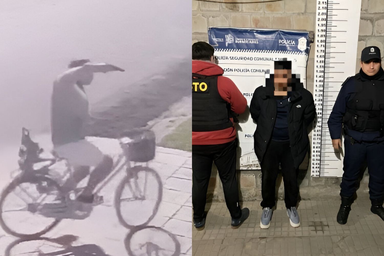 El bicichorro fue detenido y quedó a disposición de la Justicia.