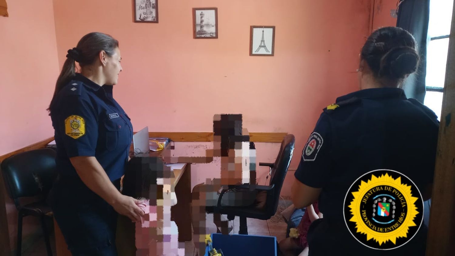 Intervención policial en Victoria: Cuatro niñas fueron halladas solas en una zona rural
