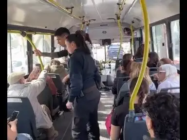 Un pasajero registró el momento.