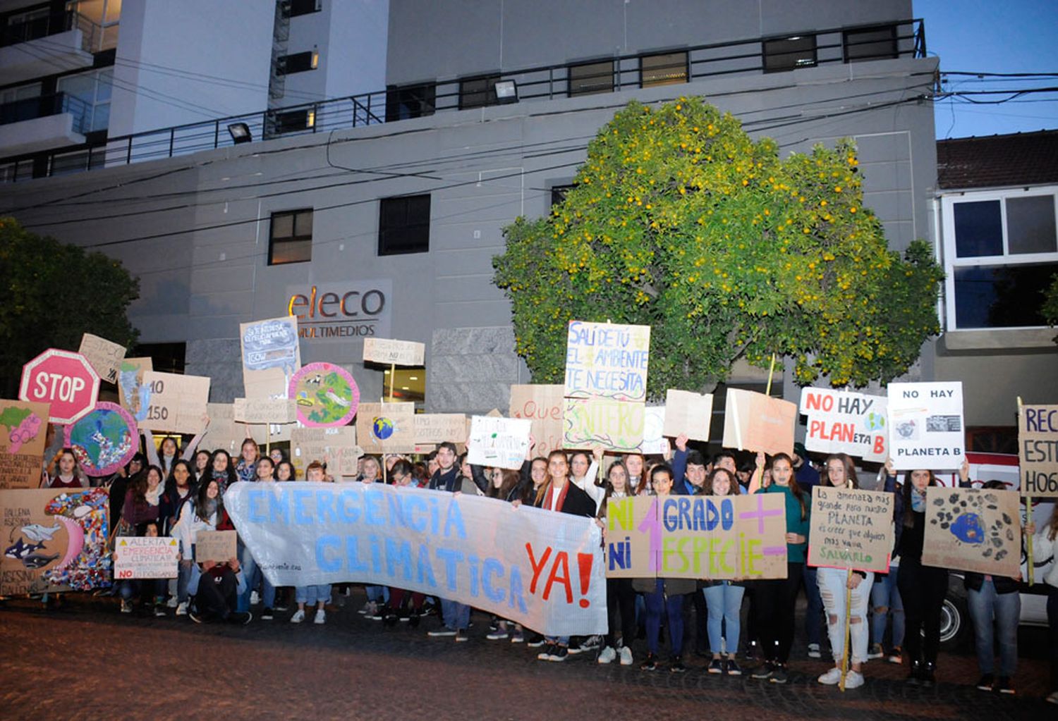 Un grupo de personas se movilizó en Tandil para visibilizar la crisis climática