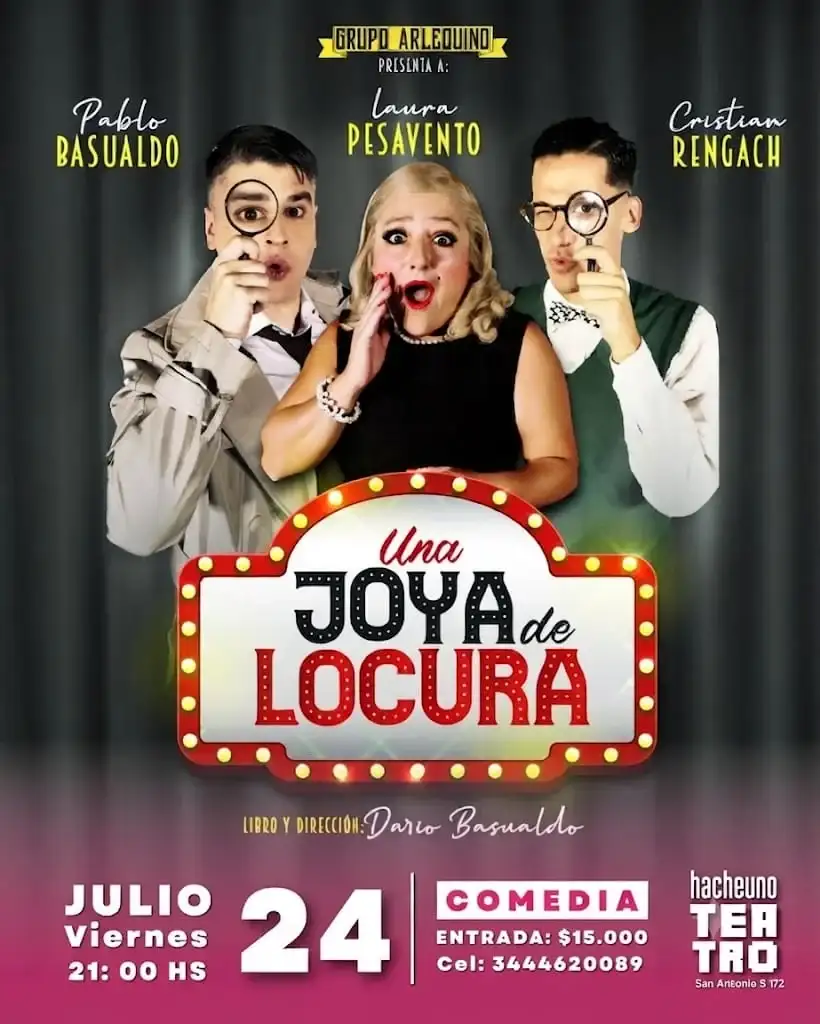 Comedia imperdible este viernes en Hache Uno Teatro
