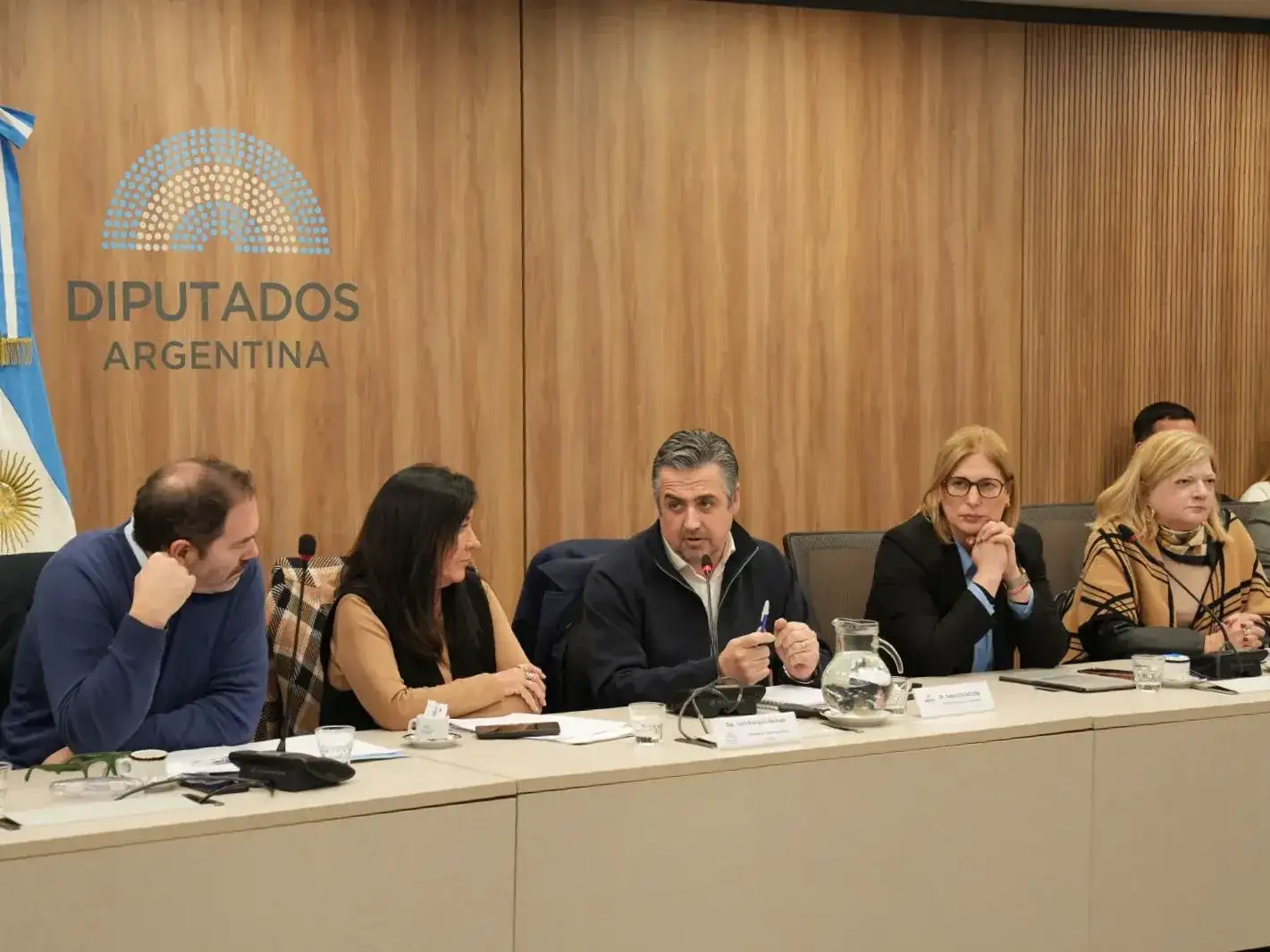 Pablo Cococcioni y Gisela Scaglia este miércoles en la Comisión de Legislación Penal de la Cámara de Diputados. Foto: GSF