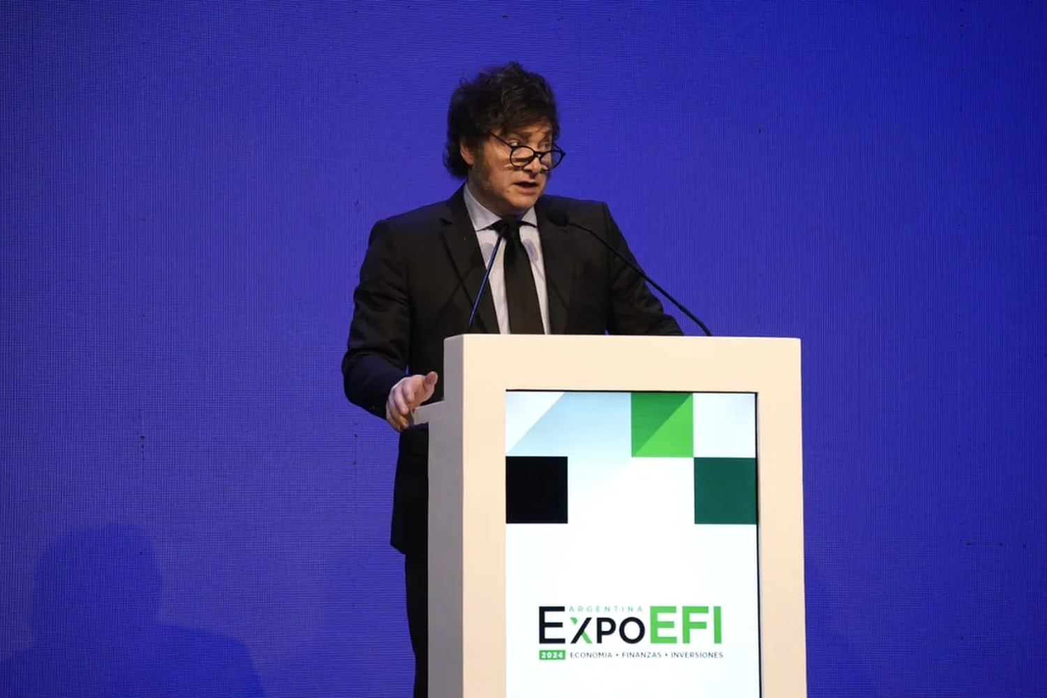 El presidente Javier Milei en en Congreso Económico Argentino de la Expo - EFI (Economía, finanzas e inversiones)