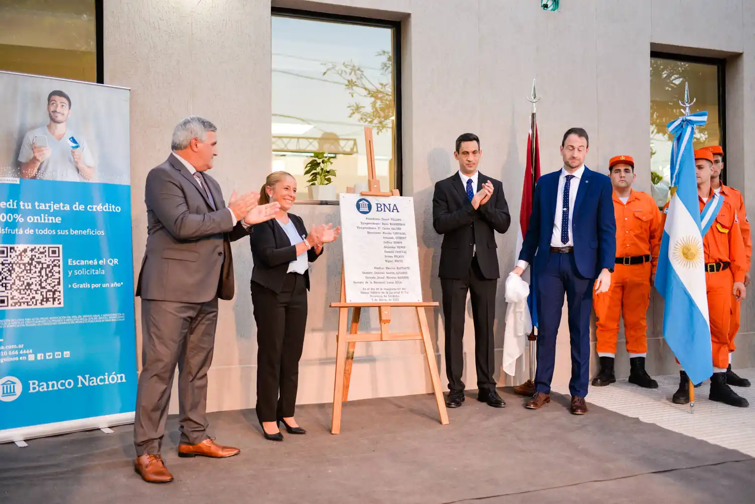 El acto inaugural de la sucursal del BNA en El Tío.