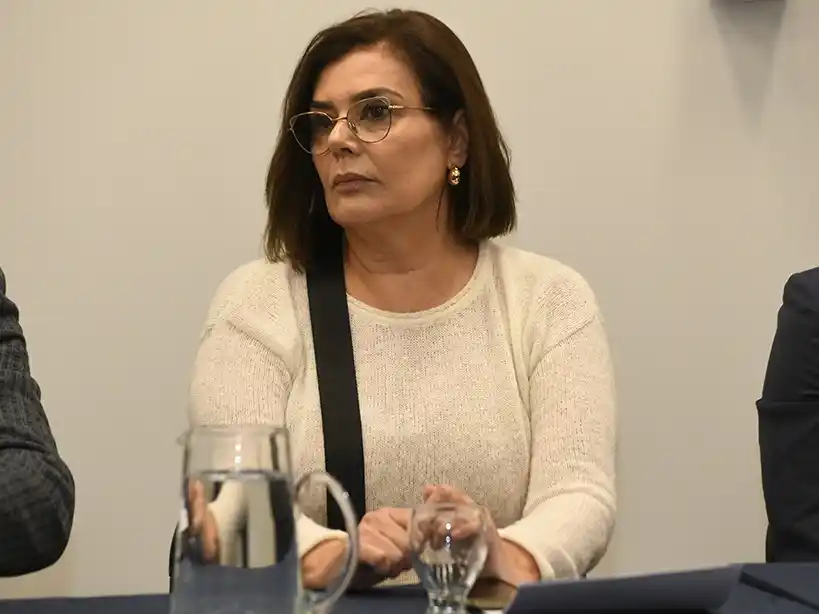 La titular de la Fiscalía General N°5 ante los Tribunales Orales en lo Criminal Federal de la Capital Federal, la fiscal general Fabiana León.