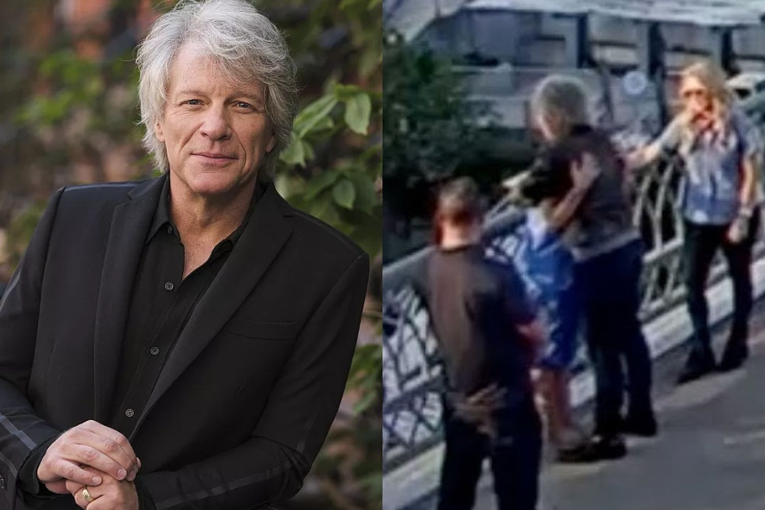 Video: el cantante Bon Jovi salvó a una mujer que iba a tirarse de un puente