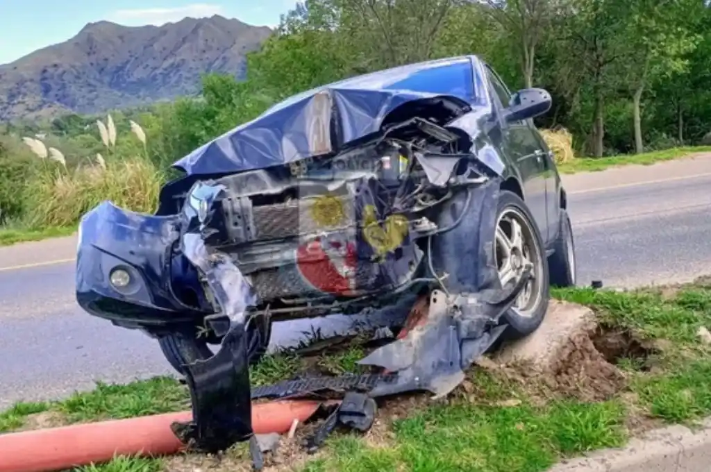 El coche luego del accidente