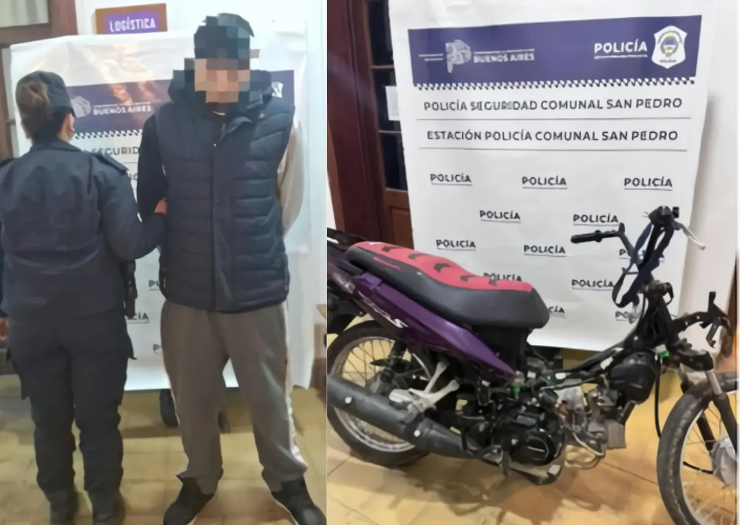 La moto fue secuestrada y el sujeto, trasladado a la Comisaría.