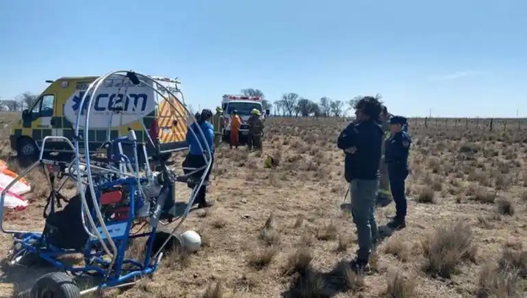 Dos hombres resultaron heridos al caer de un parapente en las sierras de Córdoba