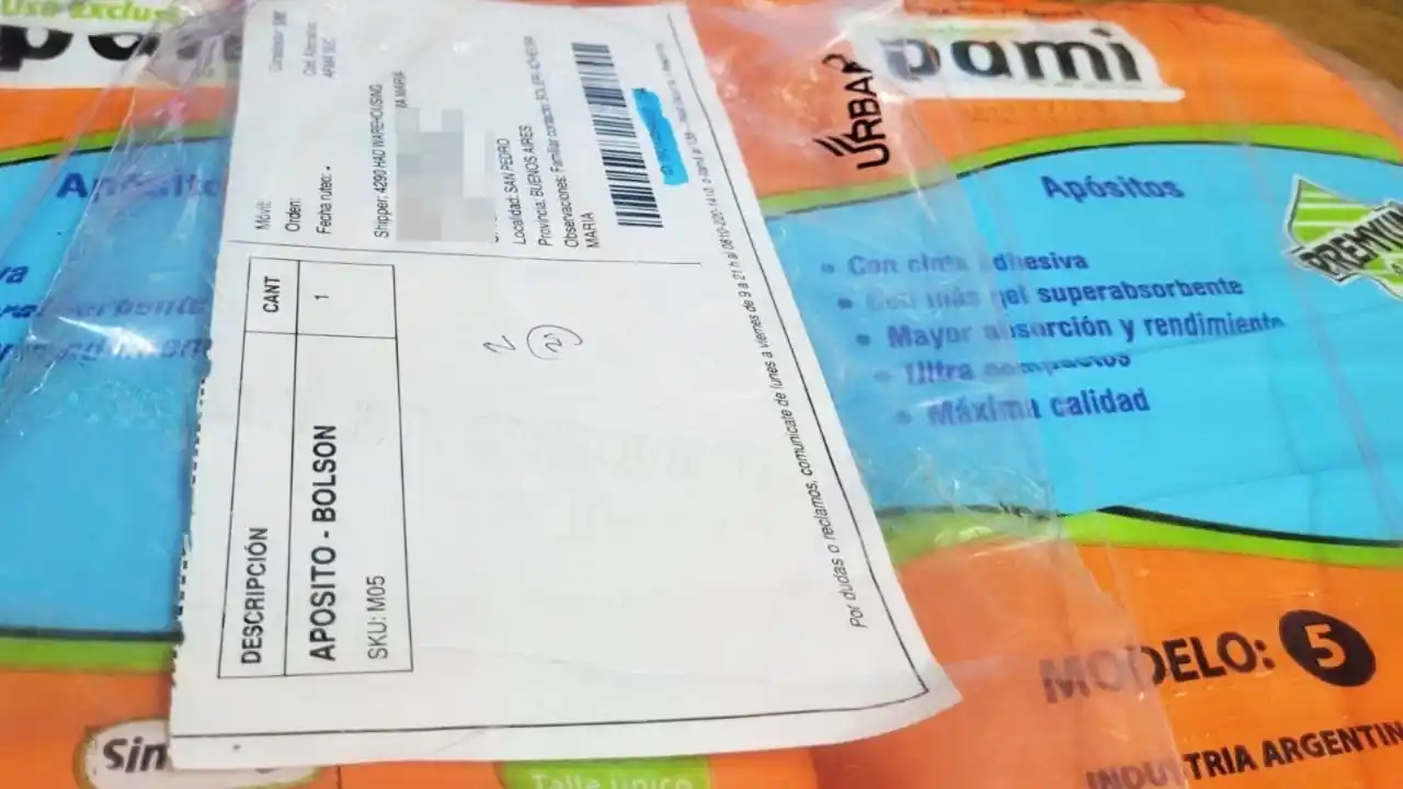 La entrega de los pañales del PAMI son a domicilio de cada afiliado.