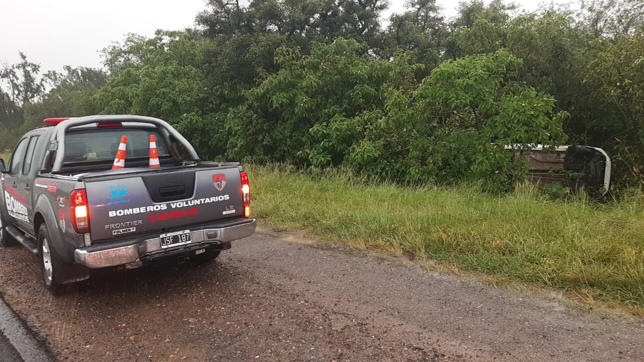 Vuelco en Ruta 12