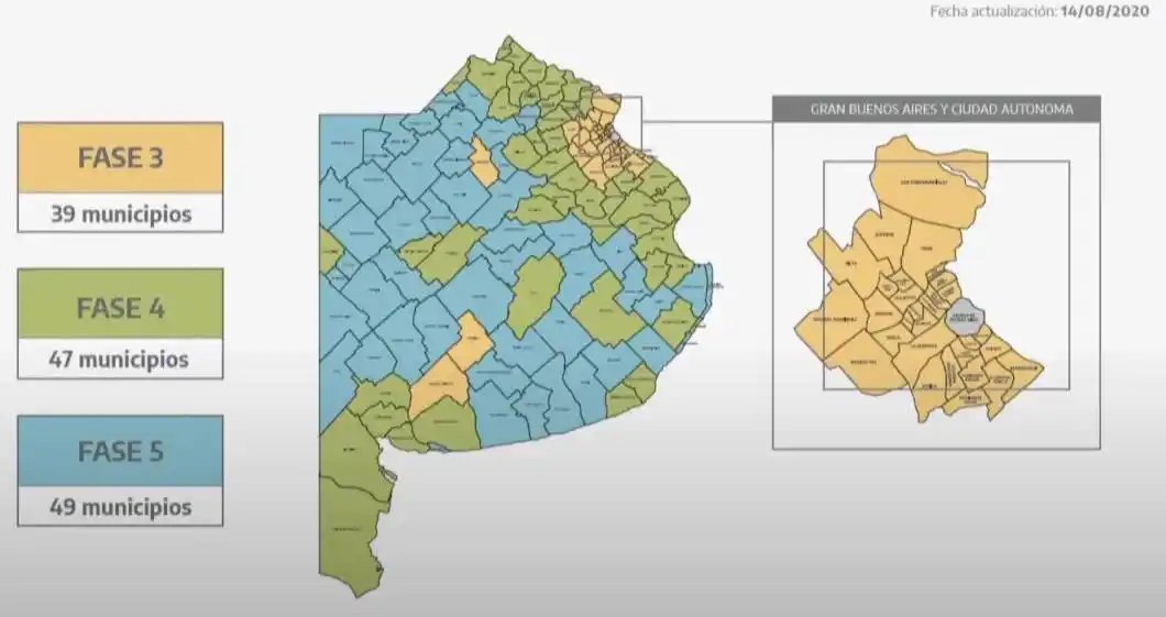 ¿En qué fase de la cuarentena está tu ciudad?: Así quedó el listado de municipios en Provincia al 18 de agosto