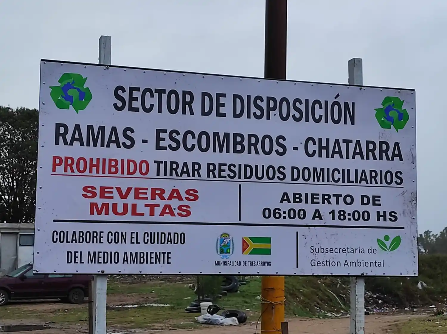 El sitio de disposición de ramas, escombros y chatarra abrirá todos los días de 6 a 18 horas