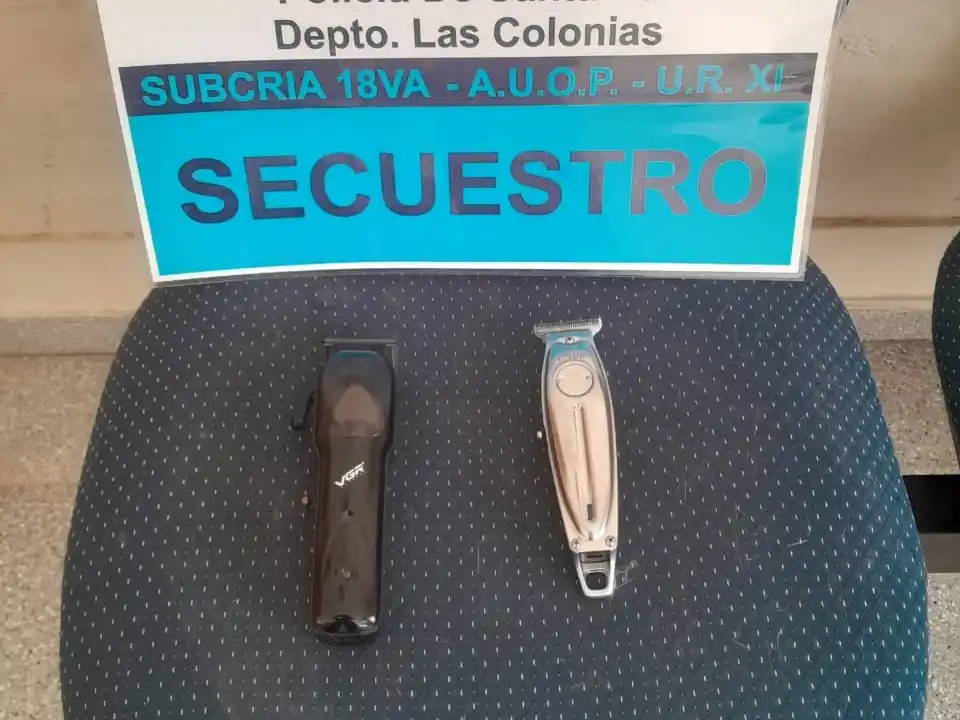 Aprehendieron a un joven por vender elementos robados de una peluquería de Esperanza