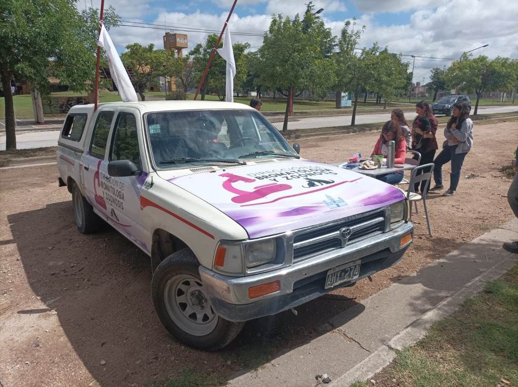 Vacunación antirrábica gratuita frente a la terminal de ómnibus