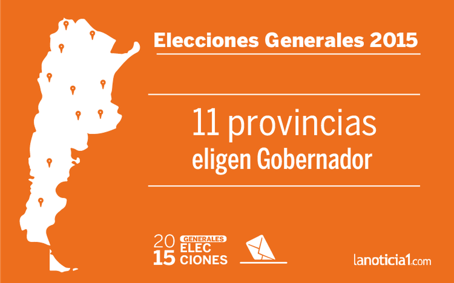 Elecciones 2015: 11 provincias eligen Gobernador