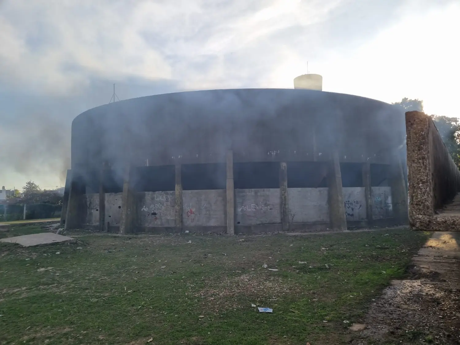 Incendio en la explanta depuradora
