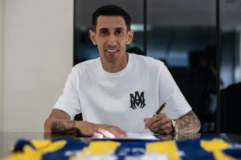 Ángel Di María llegó a Rosario y ya se prepara para su presentación en Central