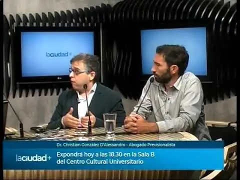 El abogado previsionalista Christian Gonzalez D' Alessandro expondrá en el CCU | La Ciudad