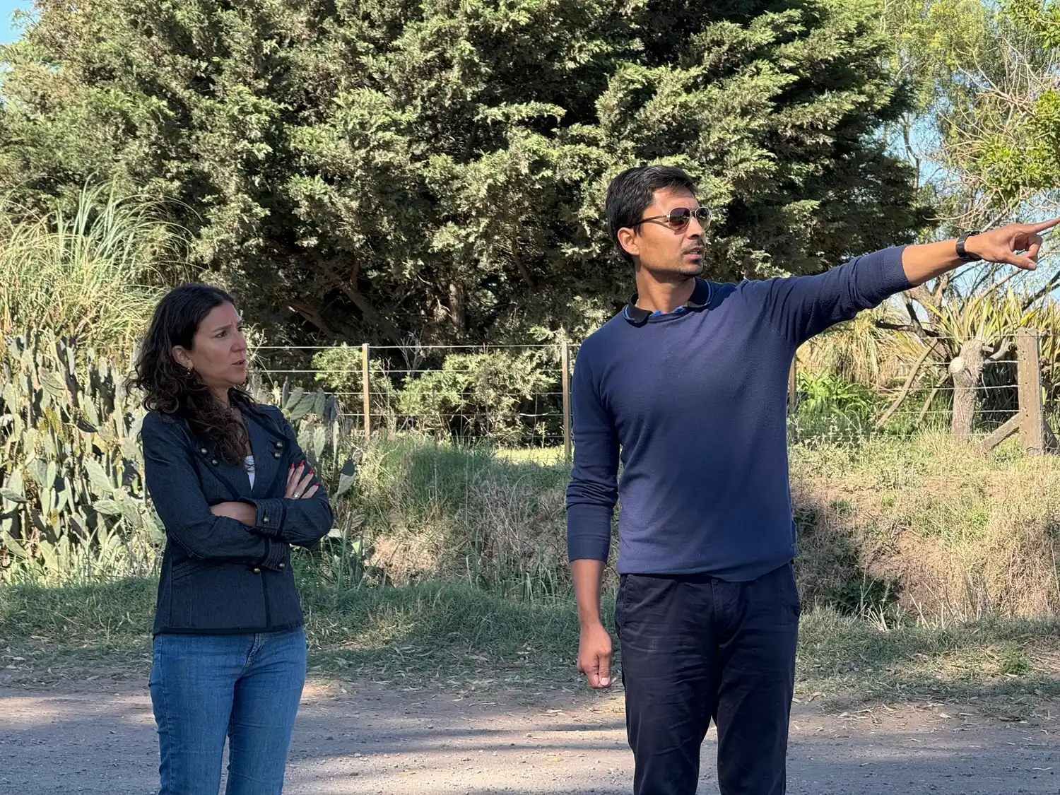 La senadora departamental junto al presidente comunal de San Francisco, Ignacio Freytes.