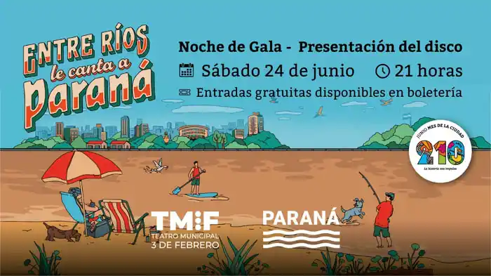 Se presentará el disco  “Entre Ríos le Canta a Paraná”