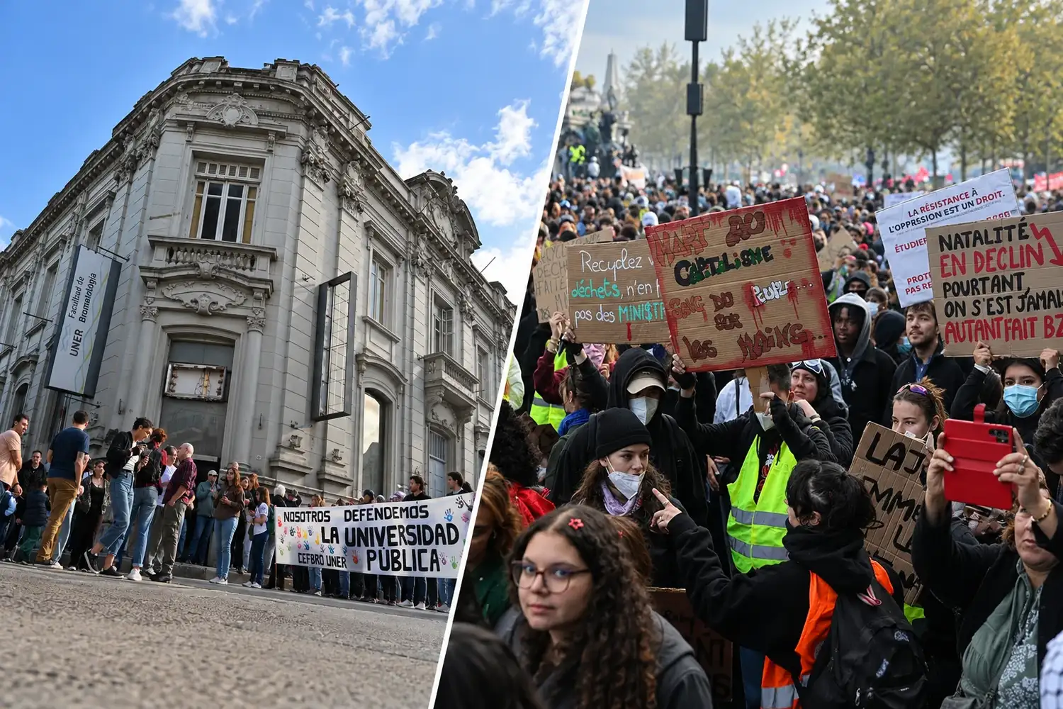 De Gualeguaychú a París: la falta de oportunidades pone a los jóvenes en las calles
