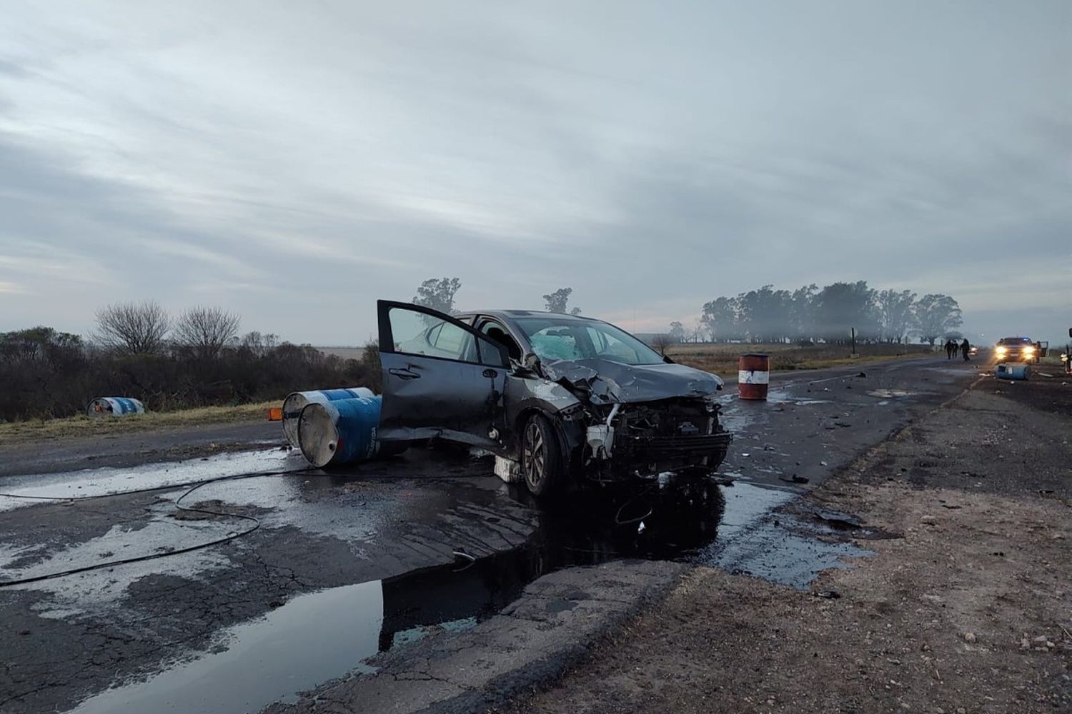 Un conductor sufrió un accidente en la ruta provincial 20