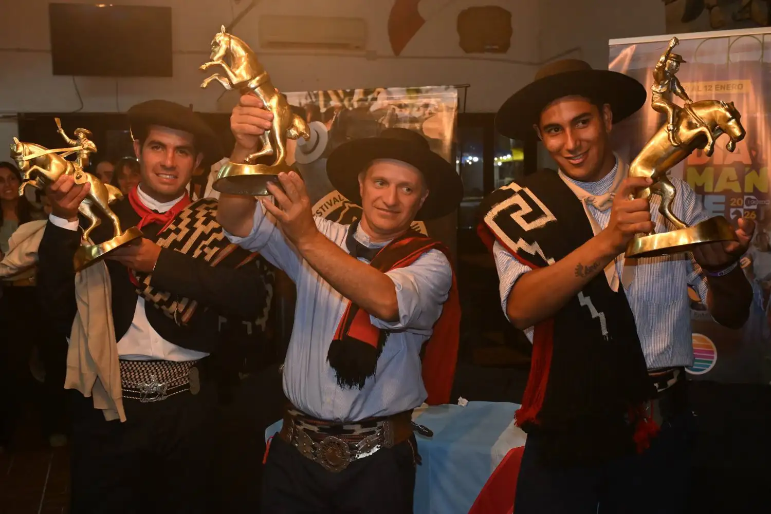Diamante coronó a los campeones de la 54ª edición del Festival Nacional de Jineteada y Folclore