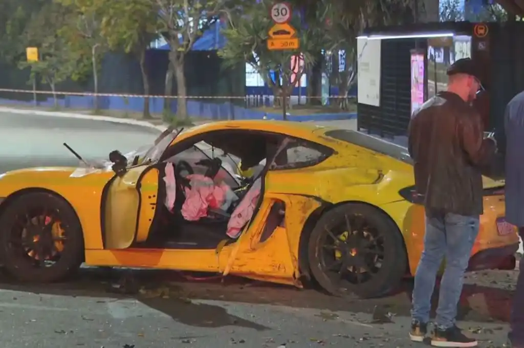 Así quedó el auto siniestrado