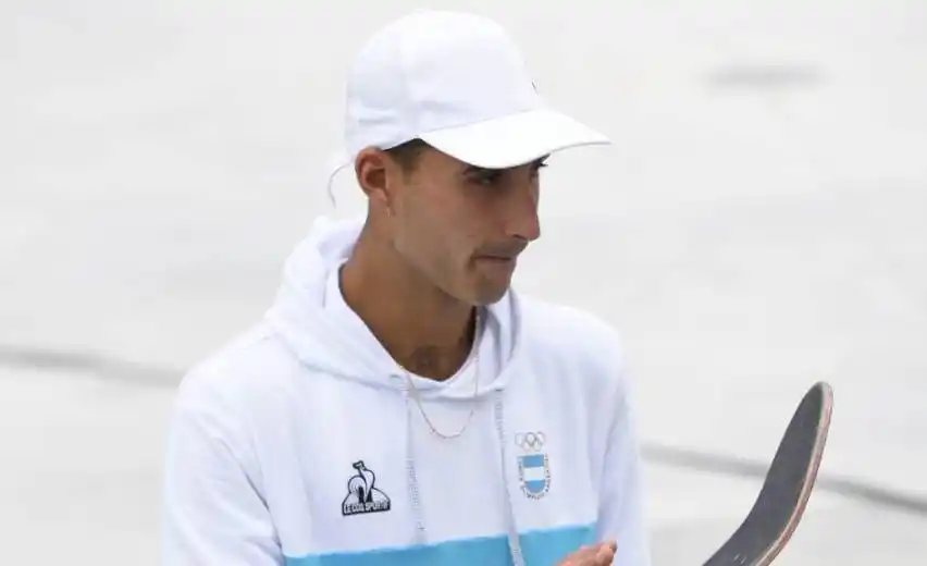 Matías Dell Olio en el momento de la competencia (Foto: Juan Corda – MarcaDeportiva)