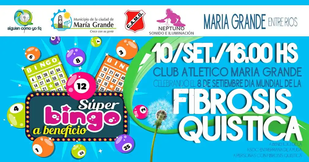 Bingo a beneficio de Alguien como Yo FQ en María Grande