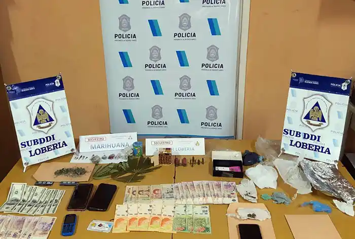 Lobería: desarticulan dos puestos de venta de droga
